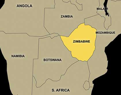 A map of where VOA broadcasts in Africa.