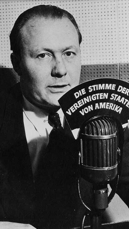 Photo of Robert Bauer, a VOA commentator and division chief during World War II.