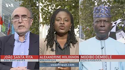 A screenshot three VOA Africa Division broadcasters.