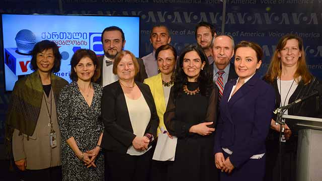 A photo of the VOA Georgian staff.