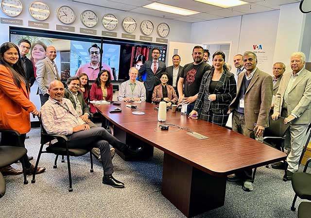 A photo of the VOA Urdu staff.